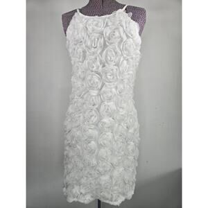 Entro White Floral Spaghetti Strap Halter Dress Size M